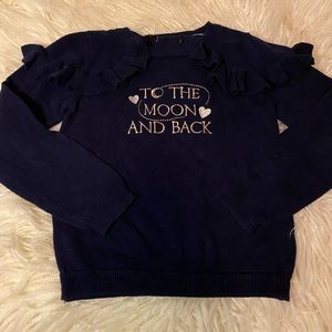 To The Moon and Back ruffle sleeve sweater